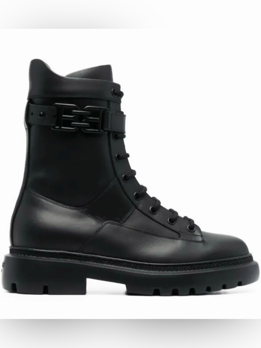 NEW Bally Giole Combat Leather Boots in Black For Women's Size 8